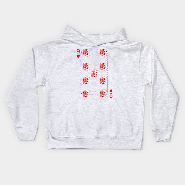 9 of hearts Kids Hoodie by M[ ]